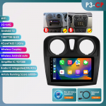 Hizpo Carplay 4G Android 13 Automobilinis radijas Renault Logan 2 2014 - 2019 Sandero 2 Multimedijos vaizdo grotuvas GPS 2din Automagnetola 7862 I&scaron;manusis ekranas P3CP B 4Core 2G 64G AI