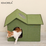 1 vnt. Lauko vandeniui atspari prabangi katės lova &ndash; &scaron;alčiui atspari ir vandeniui atspari patogi pastogė, universali keturių sezonų katės būda-vila, uždara