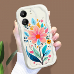 Mielas animacinio ra&scaron;to kreminės tekstūros korpusas, banguotas kra&scaron;tas, mink&scaron;tas silikoninis dangtelis, skirtas Xiaomi Redmi Redmi 9T juoda