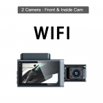 HD 1080P priekinė kamera 3 kanalų kamera automobilinis DVR vaizdo įra&scaron;ymo įrenginys WIFI naktinio matymo monitorius juodoji dėžė automobilio priedai pagalba važiuojant atbuline eiga automobiliams 2 lens+WiFi