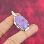 Purpurito papuo&scaron;alai, 925 prabos sidabro pakabukas, rankų darbo brangakmenių papuo&scaron;alai, dovanos žmonai, visi&scaron;kai naujas pakabukas 1.85 Inches violetinė