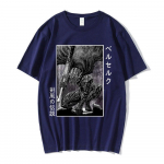 Juokingi Anime Berserk Guts Mar&scaron;kinėliai Kardininkas Gatsu Auka Zodd Manga Medvilniniai Trumpomis Rankovėmis O formos Kaklo Mar&scaron;kinėliai Hip Hop Mar&scaron;kinėliai XXXXXL tamsiai mėlyna spalva