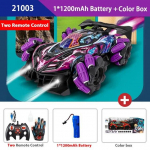 Naujas 4WD Drift nuotolinio valdymo pultas automobilio rankenos gestų jutimo muzikos &scaron;viesos kaskadininkų nuotolinio valdymo pultas lenktyninis 4x4 pur&scaron;kiamas visureigis berniuko žaislas vaikams Dovana Handle + Gesture Remote Control violetinė
