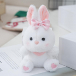Mielas animacinis zuikutis lėlė raktų pakabukas Kawaii zuikučio raktų pakabukas pakabukas Juokingas imituotas gyvūnų raktų pakabukas Kuprinės dekoracija Dovana