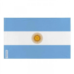 Argentinos vėliava &ndash; 160 x 240 cm &ndash; Atsparus poliesteris &ndash; 2 metalinės kilpos &ndash; Naudojimui patalpose / lauke &ndash; Pixelforma gryna