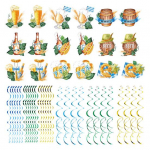 48 vnt. Oktoberfest pakabinamų sūkurių dekoracijų Alaus festivalio pakabinami spiraliniai streameriai Lubų dekoras Oktoberfest teminio vakarėlio reikmenys 48pcs