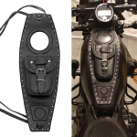 Motociklo Priekinė Juoda Oda Alyvos Kuro Bakelio Dangtelis Laikymo Mai&scaron;elis Harley Sportster Iron XL 883 1200 Forty Eight