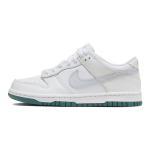 Nike Dunk Low GS Balti Pilki Žali Vaikų Sportbačiai Summit-White Football-Grey FD9911-101 35.5