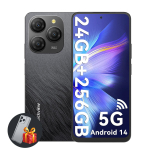 Atnaujintas Blackview SHARK 9 5G 6.67'' NFC Android 14 5G 24GB/258GB I&scaron;manusis telefonas juoda