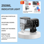 500 ml didelės talpos žuvų bako i&scaron;manusis tiekimo laikas Akvariumo reguliuojamas dozatorius mažas maisto automatinis žuvų tiektuvas 250ml-indicator light