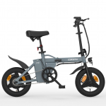 ESKUTE F100 Sulankstomas elektrinis dviratis miesto važinėjimui suaugusiems 250W variklis 36V9Ah baterija 14 colių plačios padangos Elektrinis dviratis Važinėjimui mieste lauke Elektrinis dviratis mėlyna