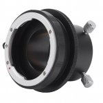Makro objektyvo adapteris Nikon F objektyvo tvirtinimui į 1,25 colio okuliaro teleskopo kameros adapterį
