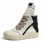 Vyri&scaron;ki madingi auk&scaron;takulniai gatvės stiliaus ankle boots su storu padu ir paauk&scaron;tinimu - Modelis X168 Size 39 balta