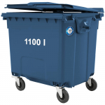 Buitinių atliekų konteineris 1100L - mėlynas PZH EN 840-2 DIN