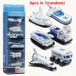 6 vnt. metaliniai kosmoso žaislai 1:64 Masto Raketa Kosminis &Scaron;audyklė Žaislai Vaikams Raketinis Laivas Raketa Žaislų Rinkinys Berniuko Gimtadieniui