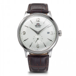 Orient Bambino Automatinis su japoni&scaron;ku sidabriniu laikrodžiu, Mechaninis, Gamintojo garantija, RN-AP0002S, Vyri&scaron;kas, Baltas, balta