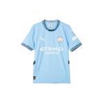 Puma Ženkliuko Spausdinimo Raidės Apvalus Kaklas Greitai Džiūstantis Trumpomis Rankovėmis Futbolo Mar&scaron;kinėliai Manchester City Namų Gerbėjų Leidimas Vyri&scaron;ki Vir&scaron;utiniai Drabužiai &Scaron;viesiai Mėlyni 775075-01 L white