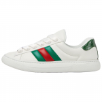 GUCCI ACE Odiniai žemi krep&scaron;inio/riedlenčių batai Vyri&scaron;ki Balti 791394 AADMG 9053 43 white