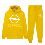 Vyri&scaron;ki Moteri&scaron;ki 2 vnt. Rinkiniai Vilnos Palaidinės su Gobtuvu Kelnės OPEL Automobilis Vyri&scaron;ki Sportiniai Drabužiai Sportiniai Kostiumai Unisex Rinkinys Vyrui M yellow