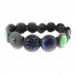 NOA [J4211] - Bracelet Cr&eacute;ateur 'Coloriage' bleu vert mėlyna