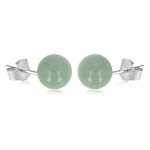 Les Tr&eacute;sors De Lily [Q7026] - Boucles argent 'Mineralia' aventurine - 10 mm žalia