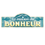 Les Tr&eacute;sors De Lily [Q9541] - Plaque m&eacute;tal XXL 'La Maison du Bonheur' turquoise - 90x30 cm