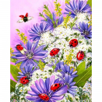&bdquo;Pasidaryk pats&ldquo; 5D pilnas deimantinis paveikslas &bdquo;Bardybug Chrysanthemum&ldquo; kryžminio dygsnio rinkinys, deimantinis siuvinėjimas 20X30CM