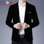 Cozy Up Rudens aksominė vestuvinė suknelė Paltas Vyri&scaron;kas &scaron;varkas Striukė laisvalaikio kostiumas Striukė Stage DJ Vyri&scaron;ki verslo &scaron;varkai Veste Costume Homme 5XL juoda