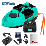 Belaidė GPS žvejybos masalo valtis su 3 jaukų talpyklais Remo Control jauko valtis su 16 ta&scaron;kų GPS 12000mAh žalia
