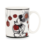 Disney [A1479] - Mug c&eacute;ramique 'Mickey' (Mickey Mouse) blanc rouge - 90x85 mm (330 ml)