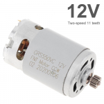 RS550 nuolatinės srovės varikliai 10,8 V / 12 V / 14,4 V / 16,8 V / 18 V / 21 V / 25 V gręžimo variklis su 9/11/12 dantų didelio sukimo momento pavarų dėže, skirta elektriniam gręžtuvui 12V 11T