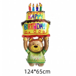 Trijų sluoksnių didelis tortas Balionas Gimtadienio &scaron;ventė Balionų dekoravimas YAY IT'S YOUR BIRTHDAY Vaikų gimtadienio reikmenys