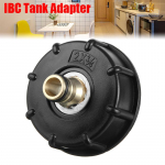 IBC ne&scaron;iojimo būgno adapteris IBC bako adapteris ant ki&scaron;tuko uždarymo rutulinio vožtuvo talpyklos lietaus vandens čiaupo jungtis