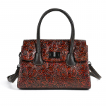 &bdquo;Johnature&ldquo; natūralios odos retro rankinė, rankų darbo reljefinė karvės odos didelės talpos pečių ir kryžminio kūno krep&scaron;iai