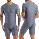 Vyri&scaron;kas kombinezonas su trumpomis rankovėmis priekyje su užtrauktuku S