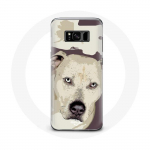 Coque pour Samsung Galaxy S8 Plus Chien de Pitbull Blanc