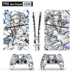 &bdquo;Luffy One Piece Art&ldquo; vinilinis lipdukas, skirtas PS5 plonai skaitmeninei konsolei ir 2 valdiklių lipduko dangteliui One Size