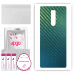 apgo Protective Skin Sticker for the back compatible with Sony Xperia 1, Wrap Film, Foil, Vinyl - Pattern Carbon Chameleon CAKA1