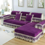 Velvet Sofa Cover Embroidery White Jacquard Lattice Towel Couch Anti-slip Armrest Backrest Sofa Coushion Living Room Seat Cover 45x45cmpillowcase1ps