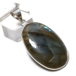 Natural Labradorite Gemstone 925 Sterling Silver Jewelry Pendant 1.81 w2s51