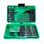 27 vnt. grąžto antgalių rinkinys smūginiam suktuvo antgalių ir atsuktuvo antgalių rinkinys varžtams sukti ir medžiui, metalui 35 Pcs