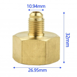 1 x Butelio adapteris ant 1/4 colio SAE sriegio &scaron;aldytuvo oro kondicionieriaus adapteris / 8 į 1/4 colio SAE