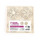 D&eacute;corations de No&euml;l en bois - Flocons