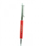 Pierres et Min&eacute;raux. Stylo min&eacute;raux P&eacute;ridot brut France. Couleur Rouge.