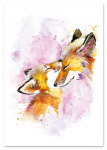 Plakat lisek lis lisia rodzina 21x29,7 cm A4