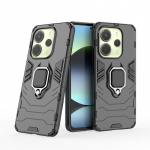 Dėklas Xiaomi Redmi Note 14 4G, Automobilinis magnetinis žiedo laikiklis, &Scaron;arvuotas smūgiams atsparus Coque, Skirtas Redmi Note14 4G, Objektyvo apsaugos dangtelis For Redmi Note 14 4G juoda