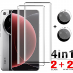 4in1 grūdintas stiklas, skirtas &bdquo;Xiaomi 15 Ultra Curved&ldquo; ekrano apsaugai, fotoaparato objektyvo apsauginei plėvelei, skirta &bdquo;Xiaomi 15Ultra Glass&ldquo; Xiaomi 15 Ultra juoda