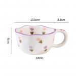 Kūrybingas &scaron;irdelės keraminis puodelis ir &scaron;auk&scaron;teliai, rankomis spaustas, netaisyklingas, kavos, pieno, arbatos puodelis, pusryčių avižinių dribsnių puodelis, gėrimų indai, virtuvės puodelis 300ML