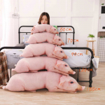 50cm 90cm 150cm Didelis dydis 3D spausdinimas Imituotas kiaulės mink&scaron;tas žaislas Realisti&scaron;kas kiaulės pliu&scaron;inis gyvūnas Mesti pagalvę Sofos dekoracija Pagalvėlė about 50cm rožinė