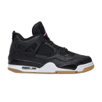 Air Jordan 4 Retro Laser Vyri&scaron;ki sportbačiai Juodi Balti Gumos-&Scaron;viesiai Rudi CI1184-001 43